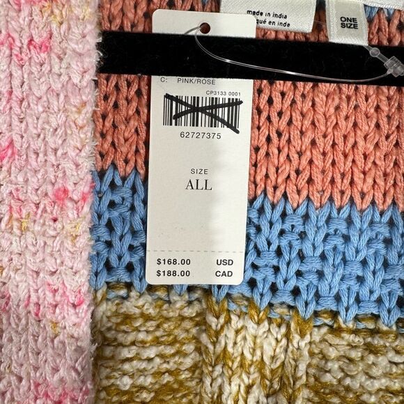 ANTHROPOLOGIE STRIPED TEXTURED CARDI OS NWT PINK COMBO - Picture 8 of 9